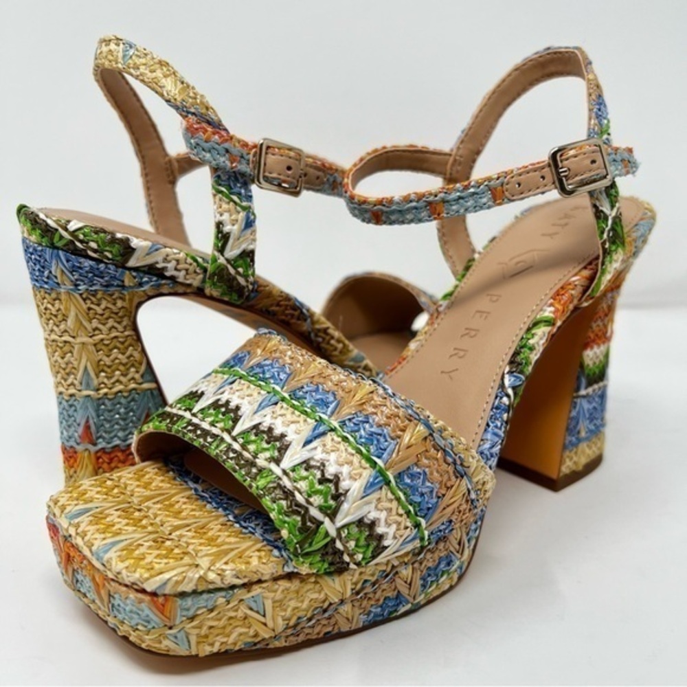 Katy Perry Collections Colorful Woven Platform Sandals